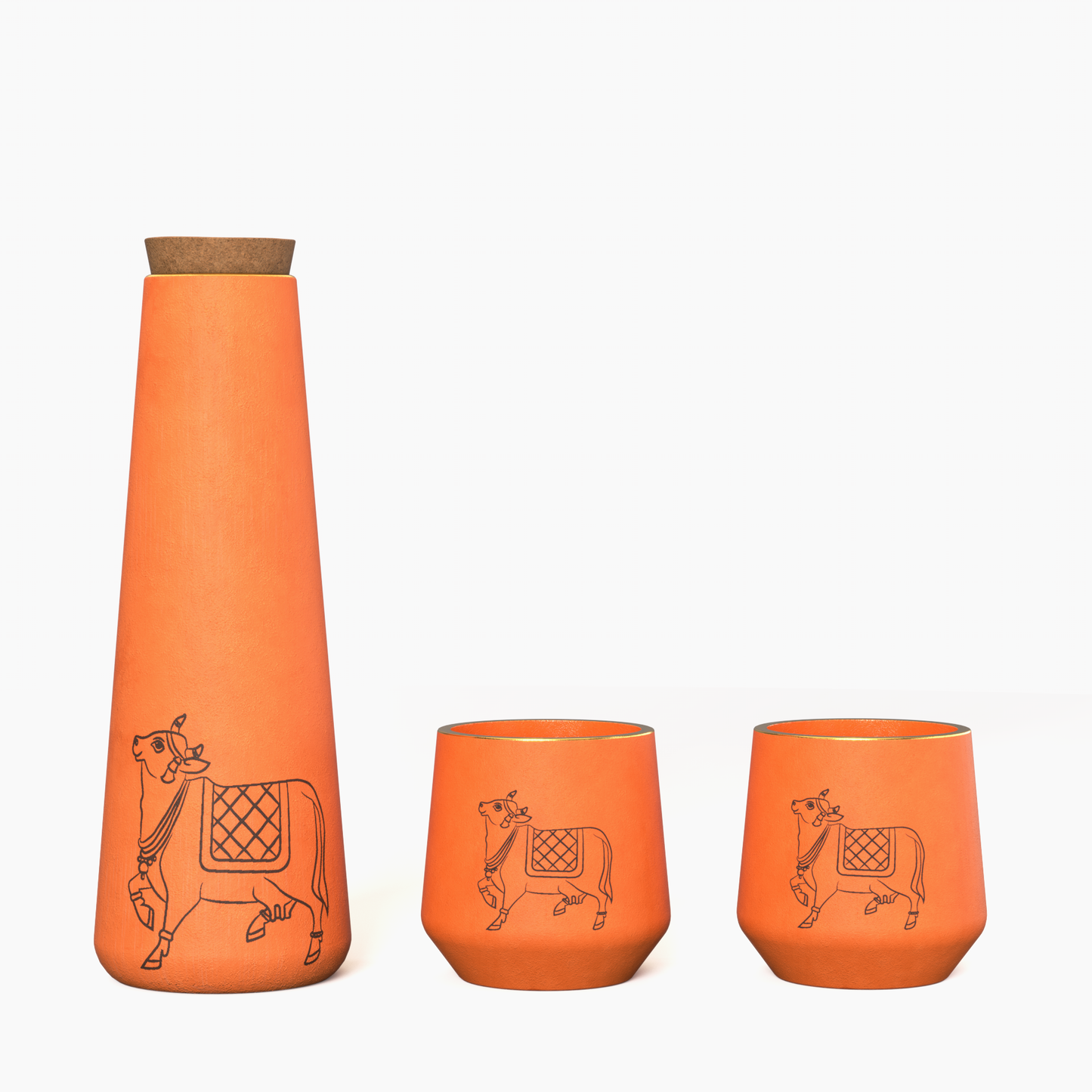 Set of One Kapila Bottle and Two Glass (Best Seller)