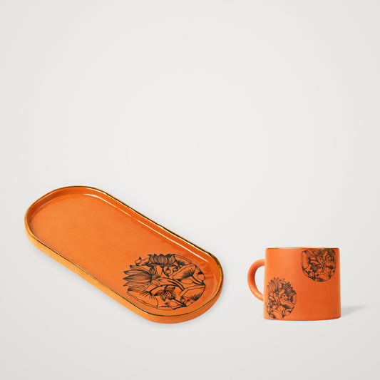 Neerja Cup and Tray (Set of 1 cup and 1 Tray)