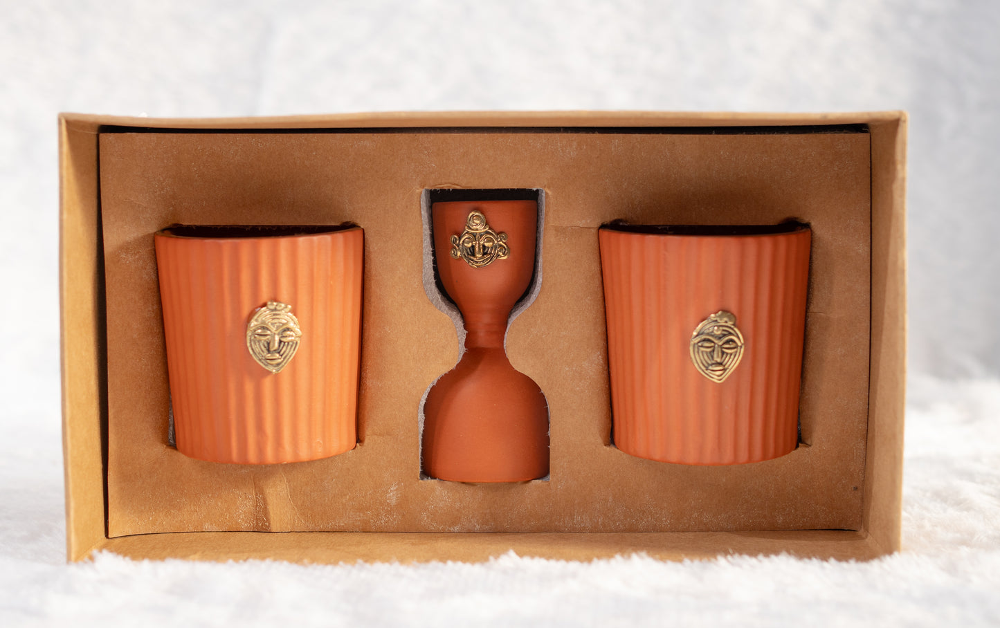 Set of Two Cocktail Glass and One Still Cup