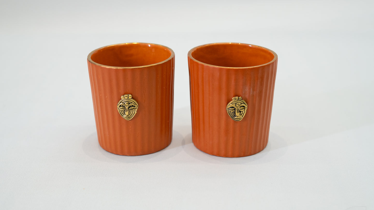 Set of Two Cocktail Glass and One Still Cup