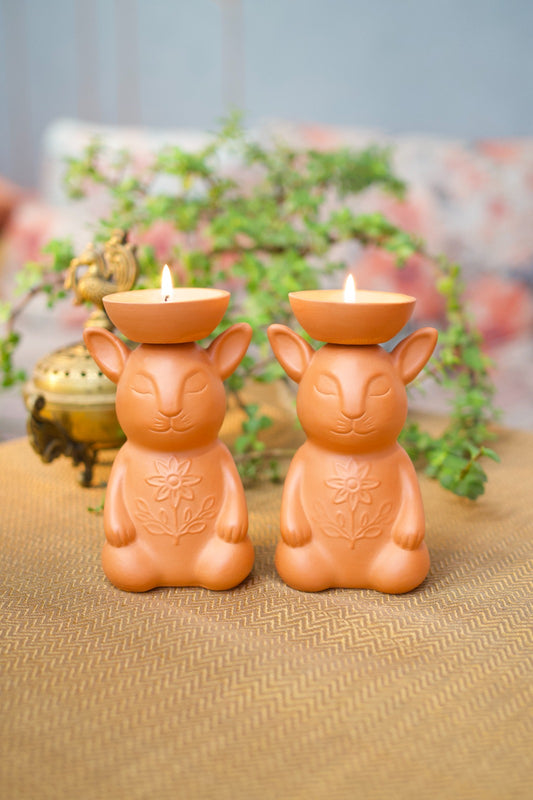 Set of 2 Rabbit Diya