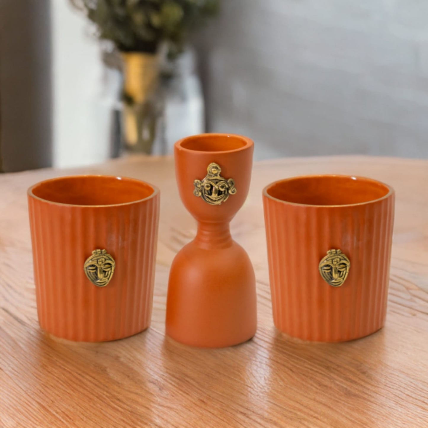 Set of Two Cocktail Glass and One Still Cup